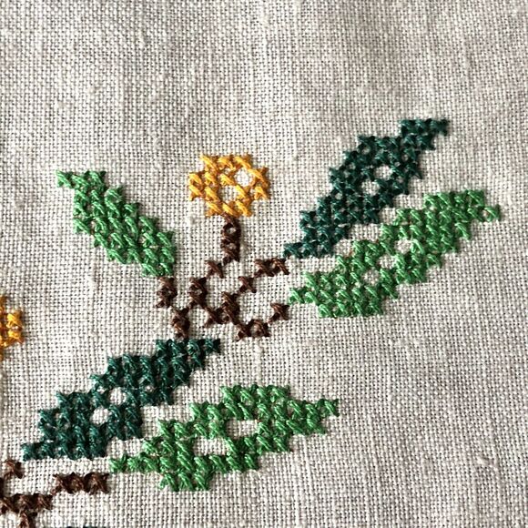 Vintage Happy Birthday Cross Stitch on Linen Embroidery Jane Snead Samplers - Picture 6 of 16